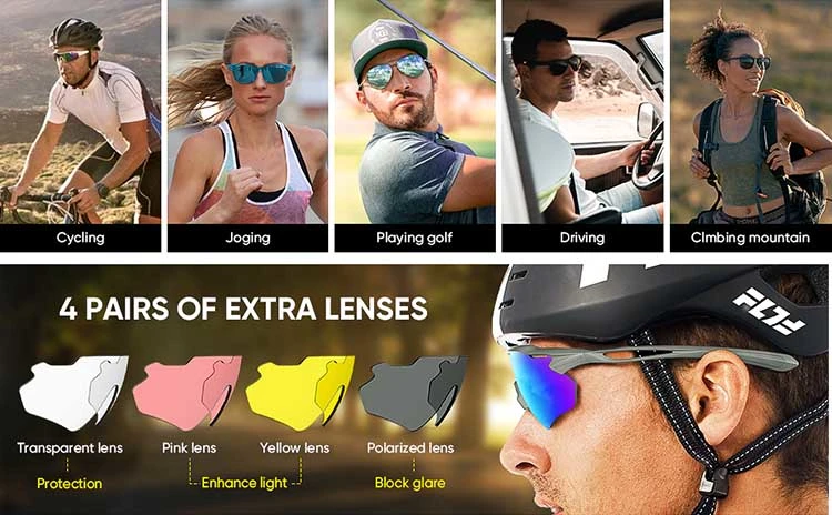 Best UV400 Fashion Polarized Cycling Sports Eyewear for Men Women