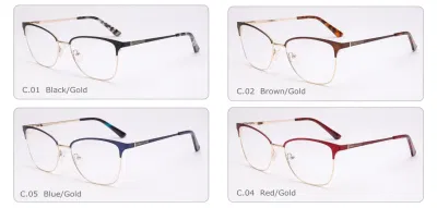 Пользовательские высококачественные модные очки из ацетата металла женские оптические очки оправы